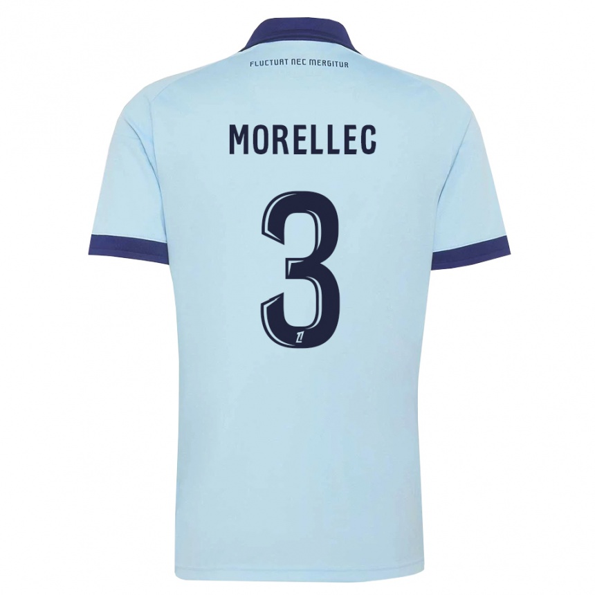 גברים כדורגל Lucien Morellec #3 כחול תירס שחור הרחק ג'רזי 2026/27