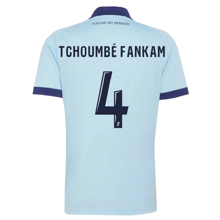 גברים כדורגל Erwan Tchoumbé Fankam #4 כחול תירס שחור הרחק ג'רזי 2026/27