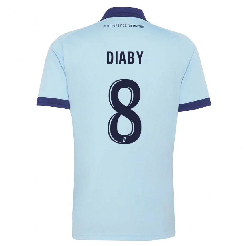 גברים כדורגל Aboubakar Diaby #8 כחול תירס שחור הרחק ג'רזי 2026/27