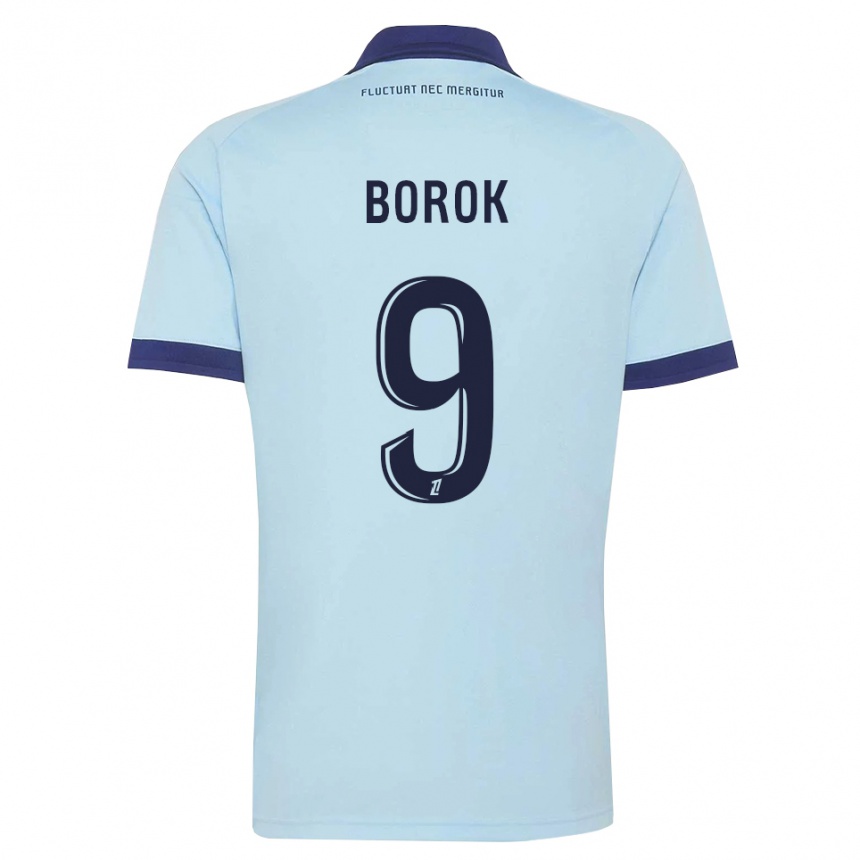גברים כדורגל Rudy Borok #9 כחול תירס שחור הרחק ג'רזי 2026/27