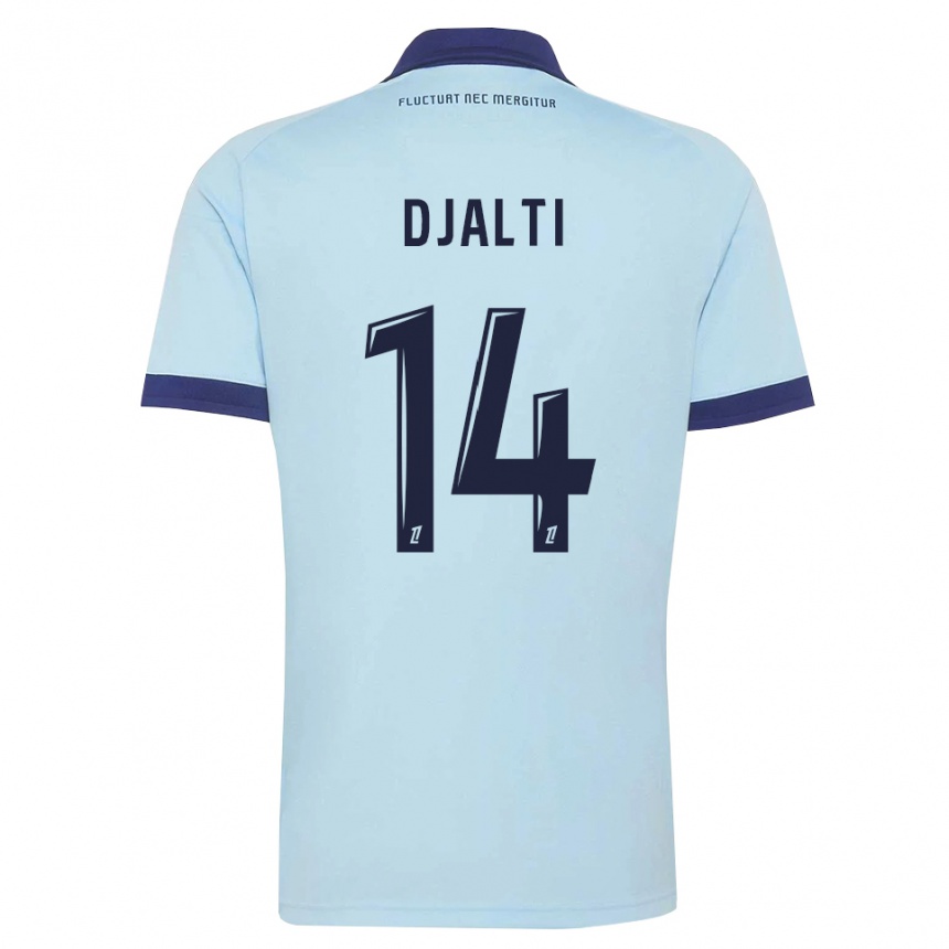 גברים כדורגל Nadir Djalti #14 כחול תירס שחור הרחק ג'רזי 2026/27