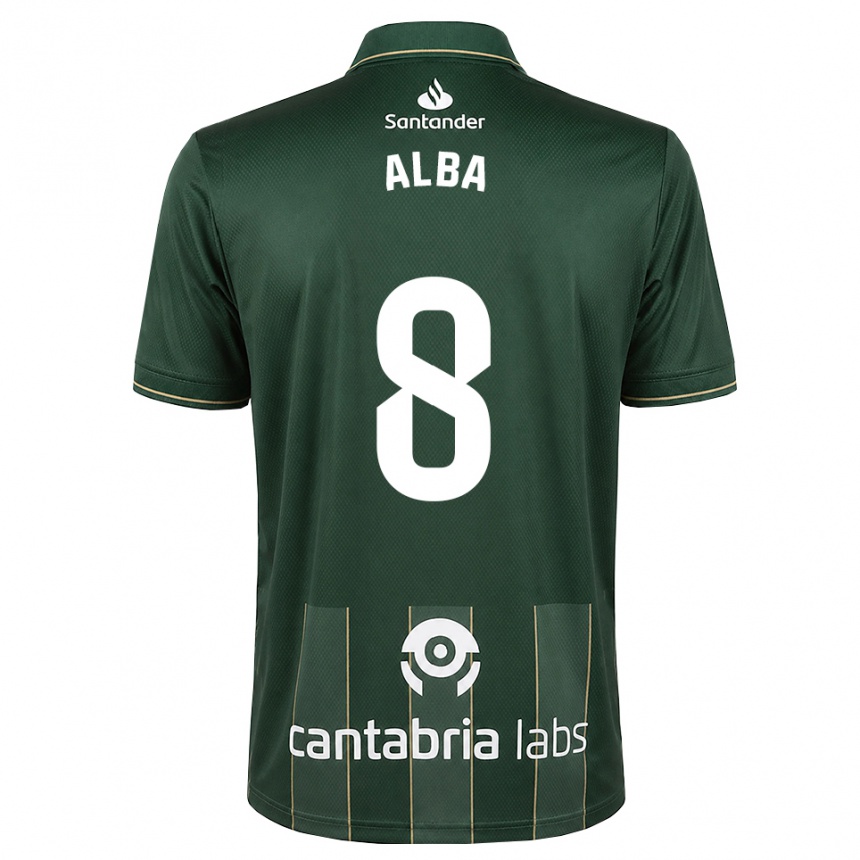 גברים כדורגל Alba Luzuriaga Albelda #8 אפור כהה לבן הרחק ג'רזי 2026/27