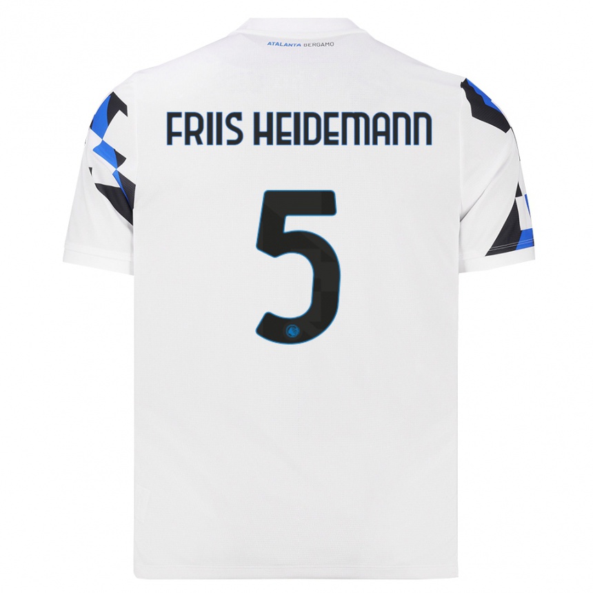 גברים כדורגל Lukas Friis Heidemann #5 לבן אדום כחול הרחק ג'רזי 2026/27 גברים כדורגל Lukas Friis Heidemann #5 לבן אדום כחול הרחק ג'רזי 2026/27
