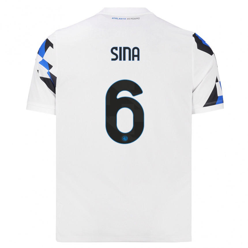 גברים כדורגל Sebastian Sina #6 לבן אדום כחול הרחק ג'רזי 2026/27