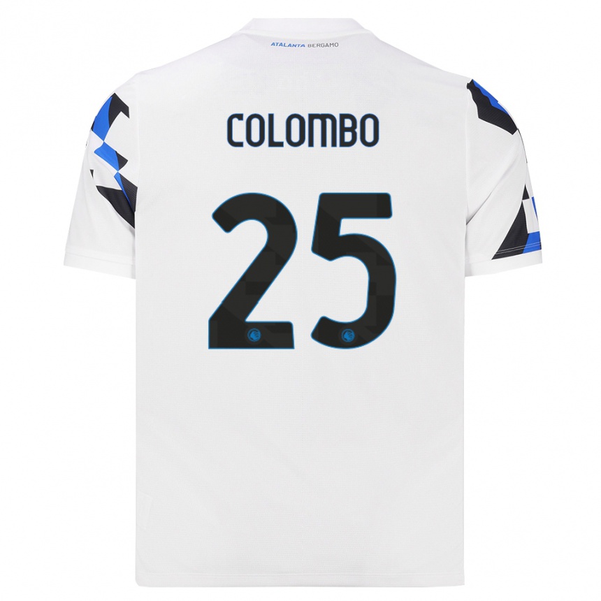 גברים כדורגל Matteo Colombo #25 לבן אדום כחול הרחק ג'רזי 2026/27 גברים כדורגל Matteo Colombo #25 לבן אדום כחול הרחק ג'רזי 2026/27