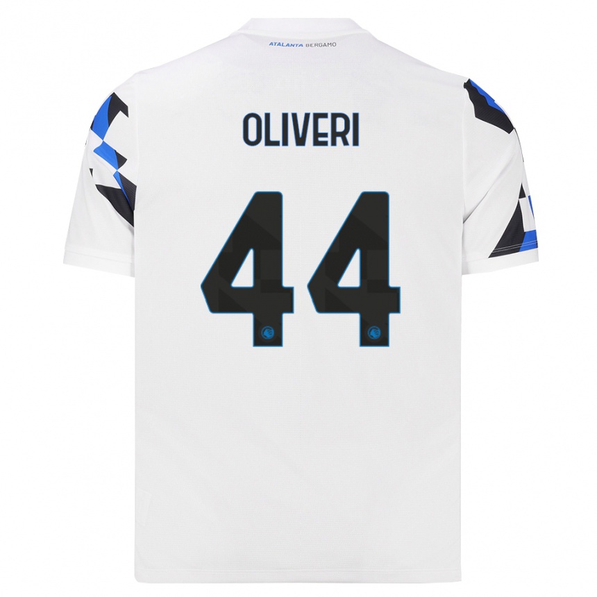 גברים כדורגל Andrea Oliveri #44 לבן אדום כחול הרחק ג'רזי 2026/27