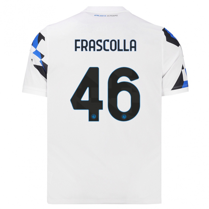גברים כדורגל Andrea Frascolla #46 לבן אדום כחול הרחק ג'רזי 2026/27 גברים כדורגל Andrea Frascolla #46 לבן אדום כחול הרחק ג'רזי 2026/27