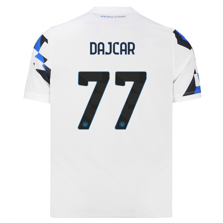 גברים כדורגל Matevz Dajcar #77 לבן אדום כחול הרחק ג'רזי 2026/27