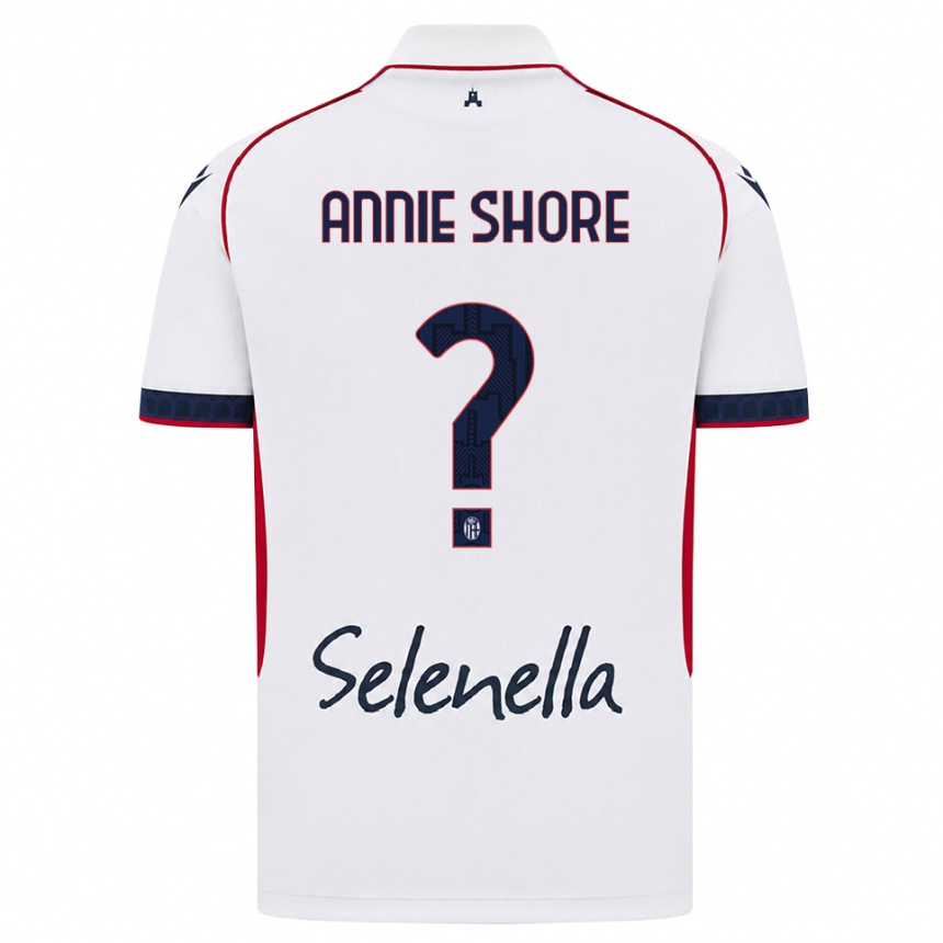 גברים כדורגל Margot Annie Shore #0 לבן אדום כחול מלכותי הרחק ג'רזי 2026/27