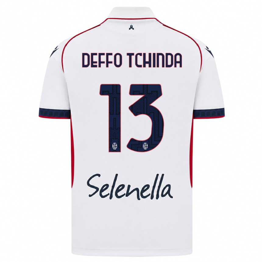 גברים כדורגל Owen Deffo Tchinda #13 לבן אדום כחול מלכותי הרחק ג'רזי 2026/27