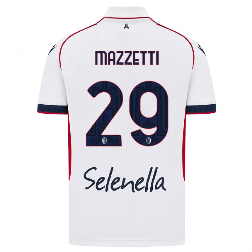 גברים כדורגל Gabriele Mazzetti #29 לבן אדום כחול מלכותי הרחק ג'רזי 2026/27