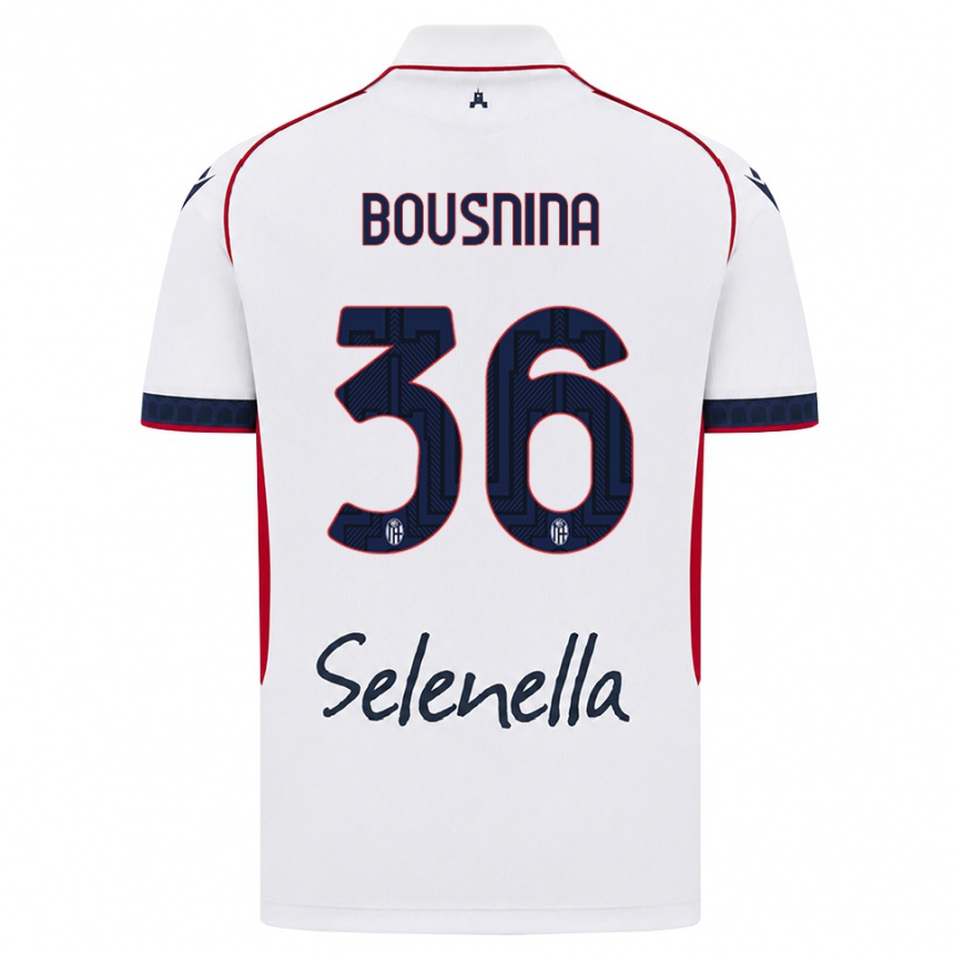 גברים כדורגל Farès Bousnina #36 לבן אדום כחול מלכותי הרחק ג'רזי 2026/27