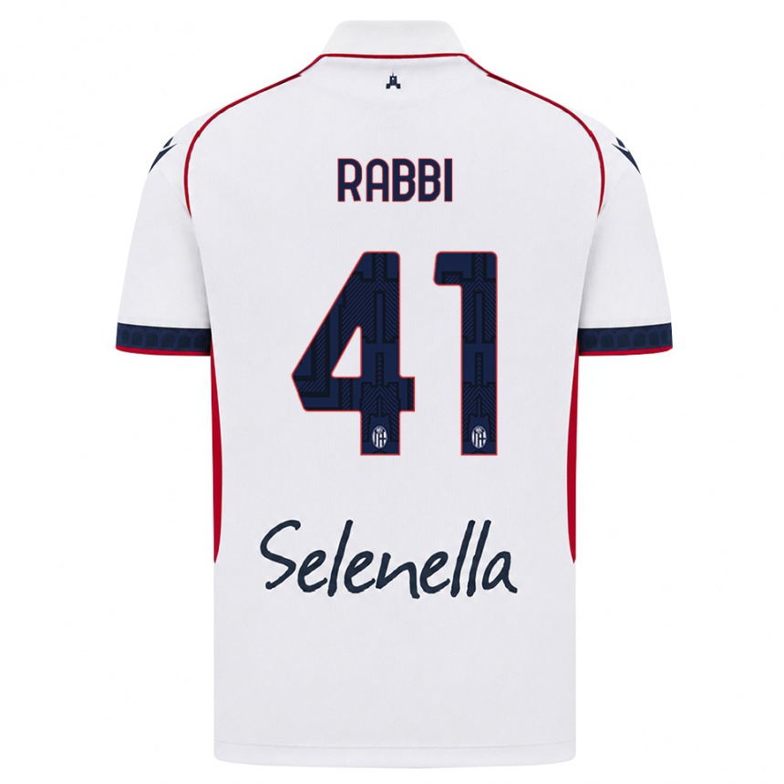 גברים כדורגל Giovanni Rabbi #41 לבן אדום כחול מלכותי הרחק ג'רזי 2026/27