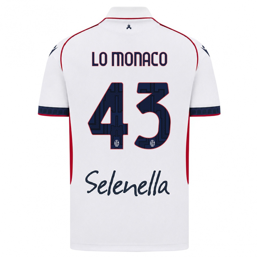 גברים כדורגל Luca Lo Monaco #43 לבן אדום כחול מלכותי הרחק ג'רזי 2026/27