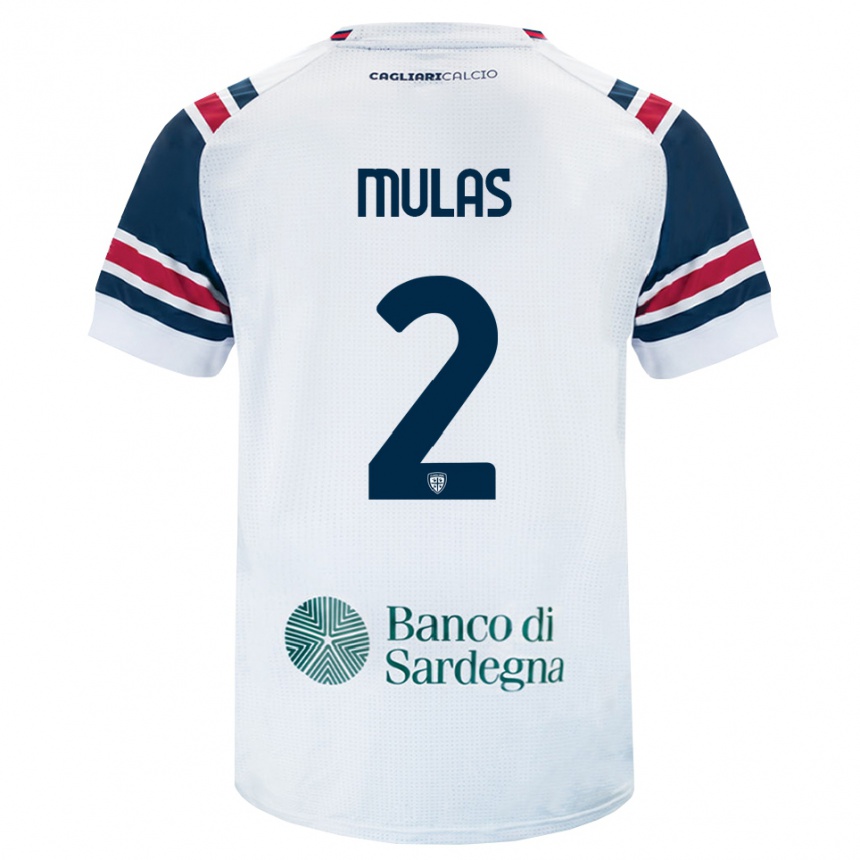 גברים כדורגל Alessandro Mulas #2 לבן אדום ירוק הרחק ג'רזי 2026/27