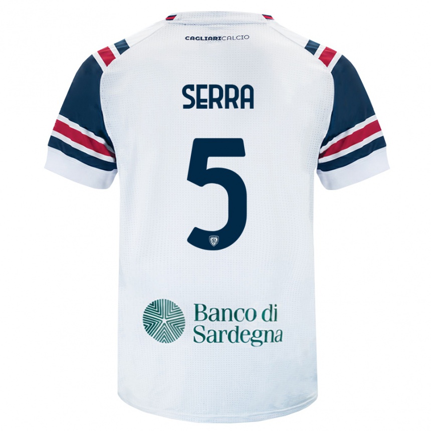 גברים כדורגל Davide Serra #5 לבן אדום ירוק הרחק ג'רזי 2026/27