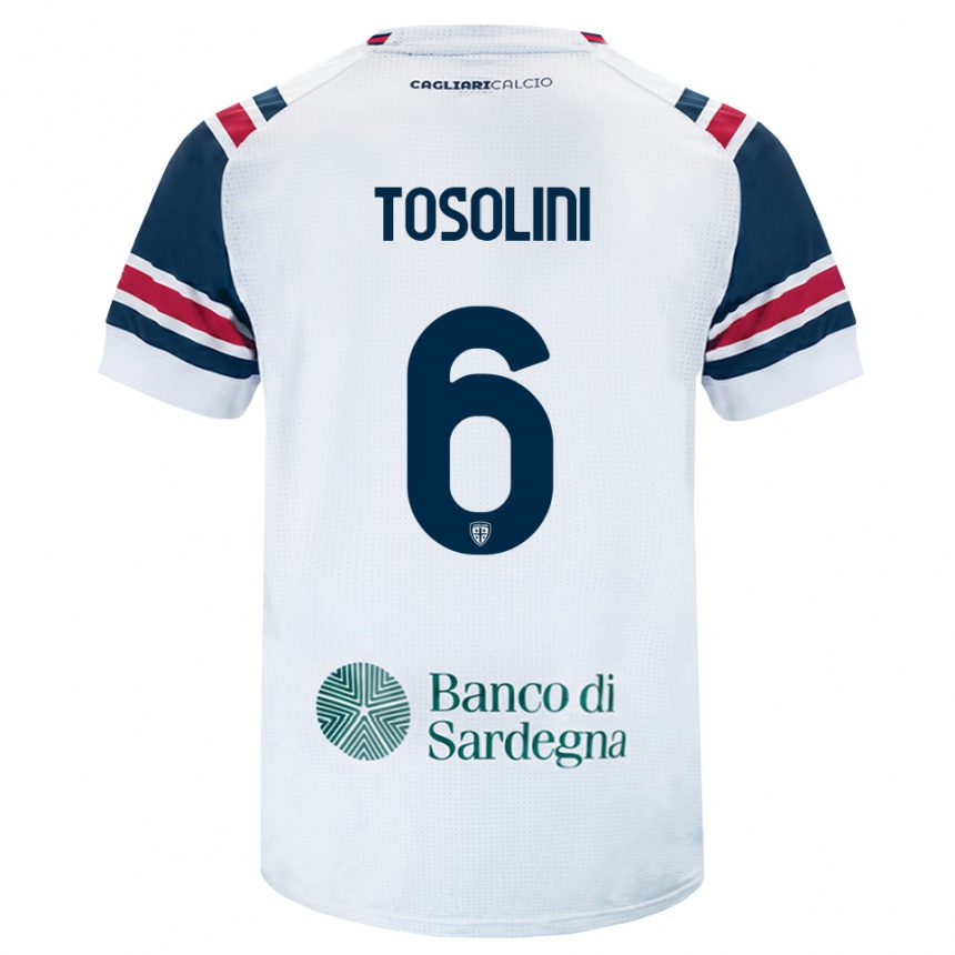 גברים כדורגל Nicolas Tosolini #6 לבן אדום ירוק הרחק ג'רזי 2026/27