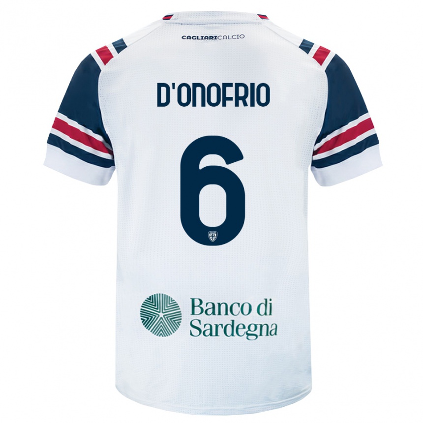 גברים כדורגל Vincenzo D'onofrio #6 לבן אדום ירוק הרחק ג'רזי 2026/27