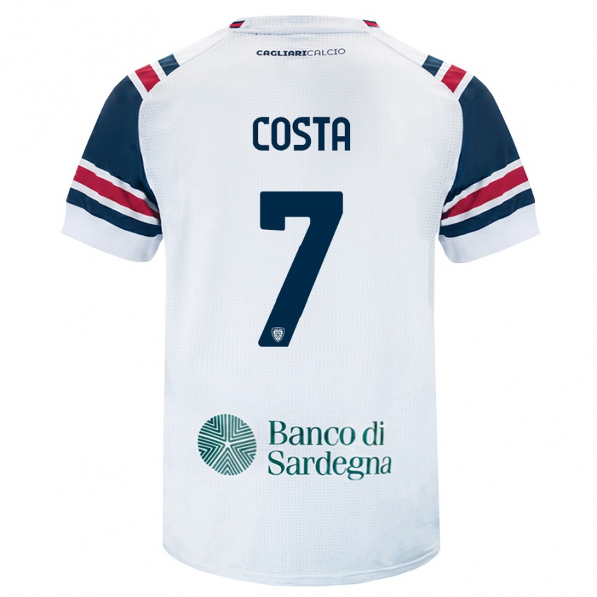 גברים כדורגל Luca Costa #7 לבן אדום ירוק הרחק ג'רזי 2026/27