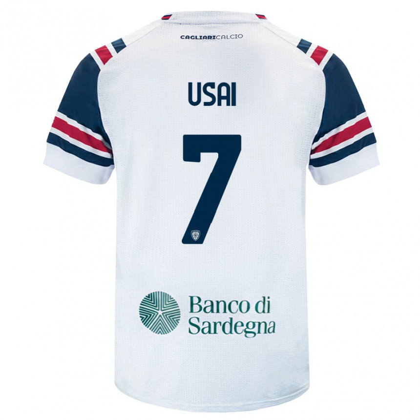 גברים כדורגל Carlo Usai #7 לבן אדום ירוק הרחק ג'רזי 2026/27 גברים כדורגל Carlo Usai #7 לבן אדום ירוק הרחק ג'רזי 2026/27