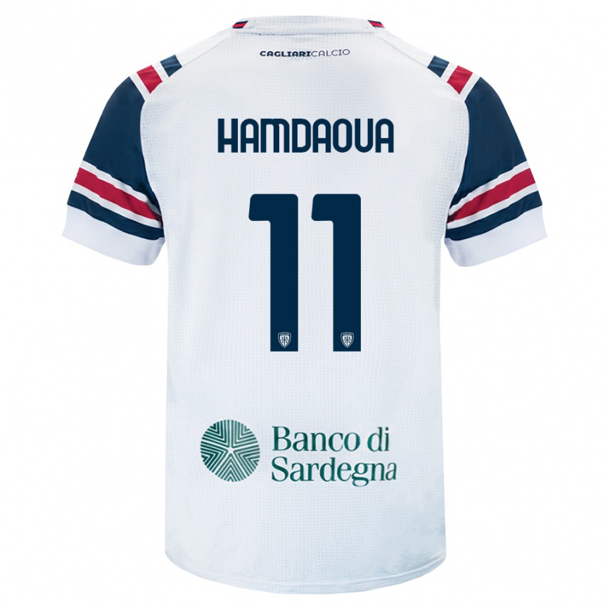 גברים כדורגל Noham Hamdaoua #11 לבן אדום ירוק הרחק ג'רזי 2026/27