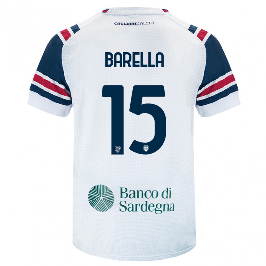 גברים כדורגל Elia Barella #15 לבן אדום ירוק הרחק ג'רזי 2026/27