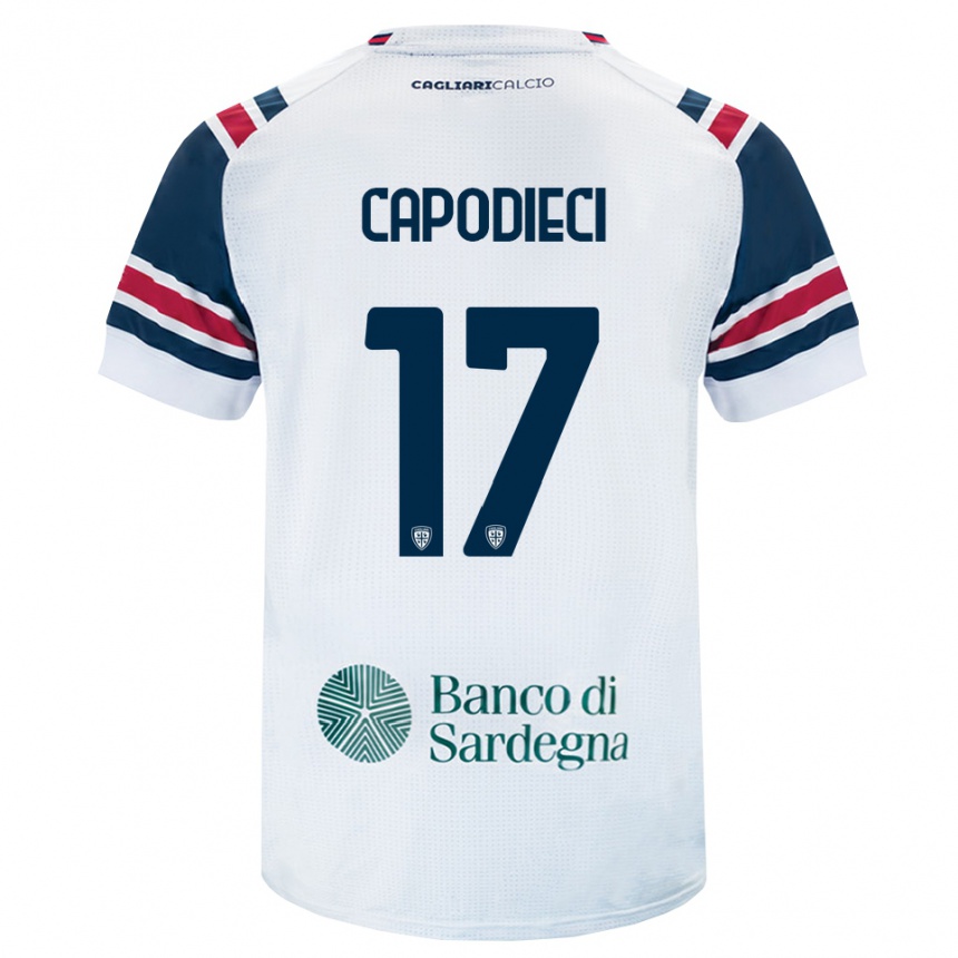 גברים כדורגל Loris Capodieci #17 לבן אדום ירוק הרחק ג'רזי 2026/27