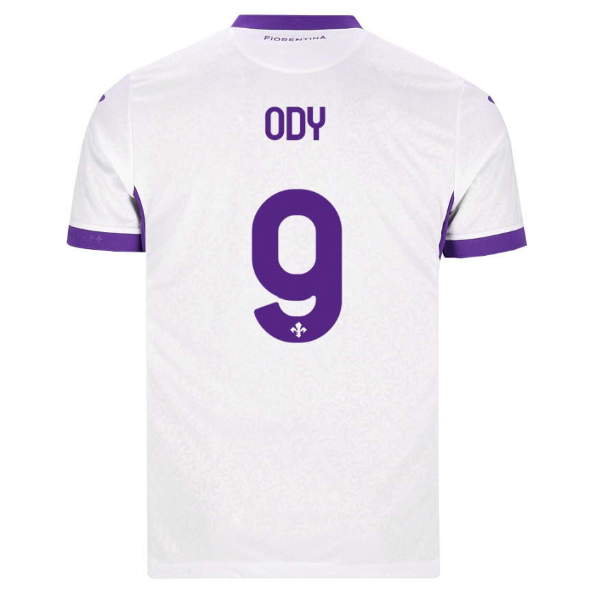גברים כדורגל Edwin Ody #9 לבן סגול הרחק ג'רזי 2026/27