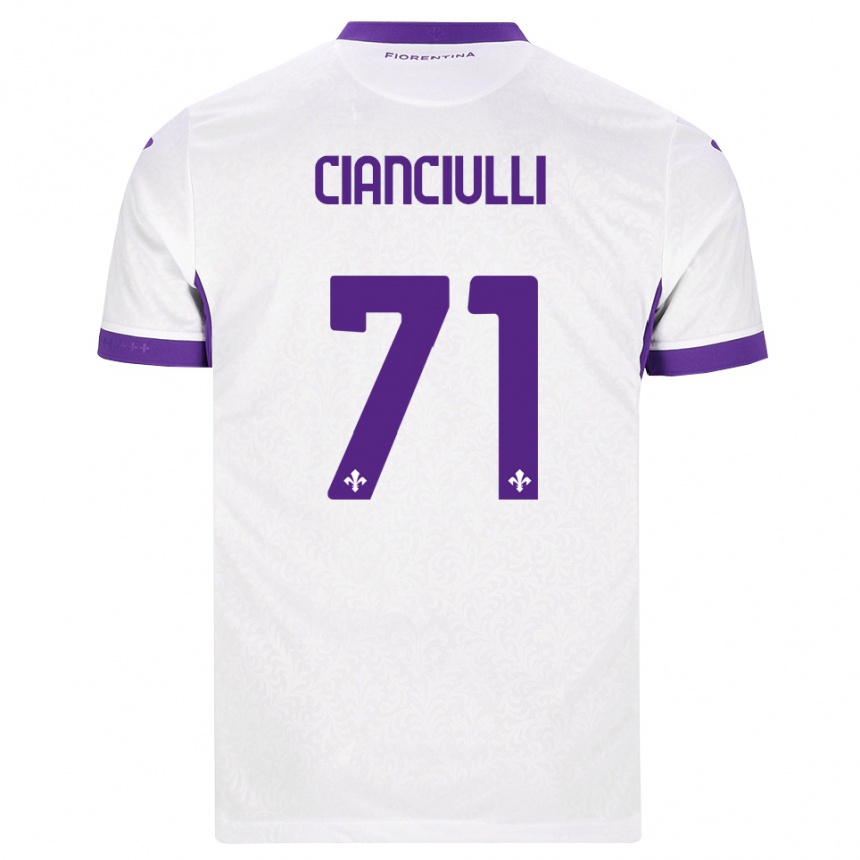 גברים כדורגל Salvatore Cianciulli #71 לבן סגול הרחק ג'רזי 2026/27