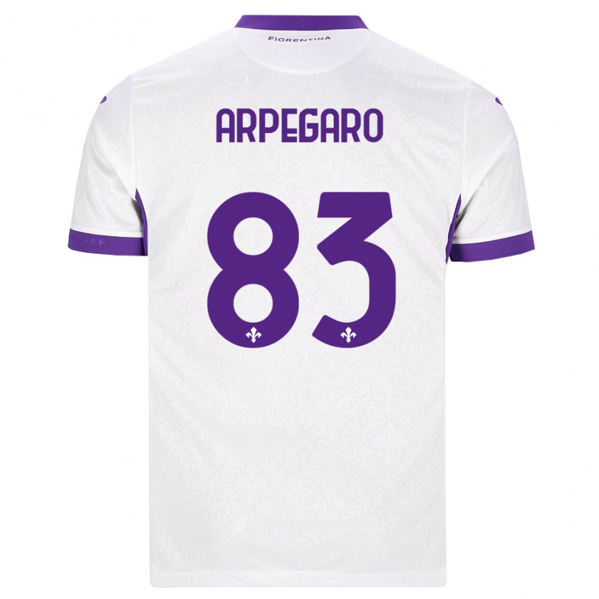 גברים כדורגל Sofia Arpegaro #83 לבן סגול הרחק ג'רזי 2026/27