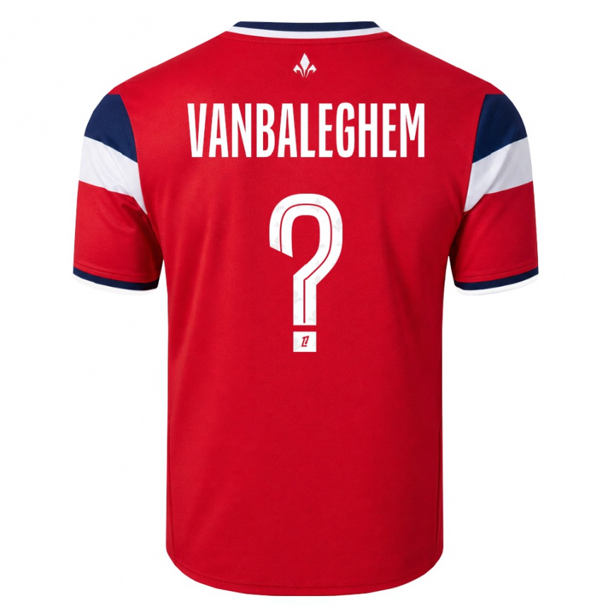 נשים כדורגל Valentin Vanbaleghem #0 אדום לבן כחול מלכותי ג'רזי ביתית 2026/27