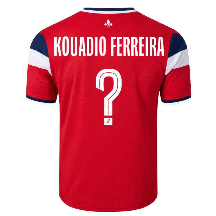 נשים כדורגל Wilfrid Kouadio Ferreira #0 אדום לבן כחול מלכותי ג'רזי ביתית 2026/27