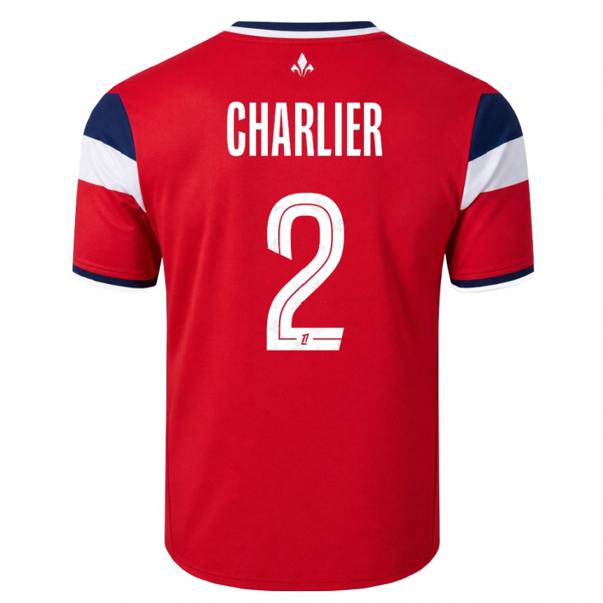 נשים כדורגל Amaury Charlier #2 אדום לבן כחול מלכותי ג'רזי ביתית 2026/27