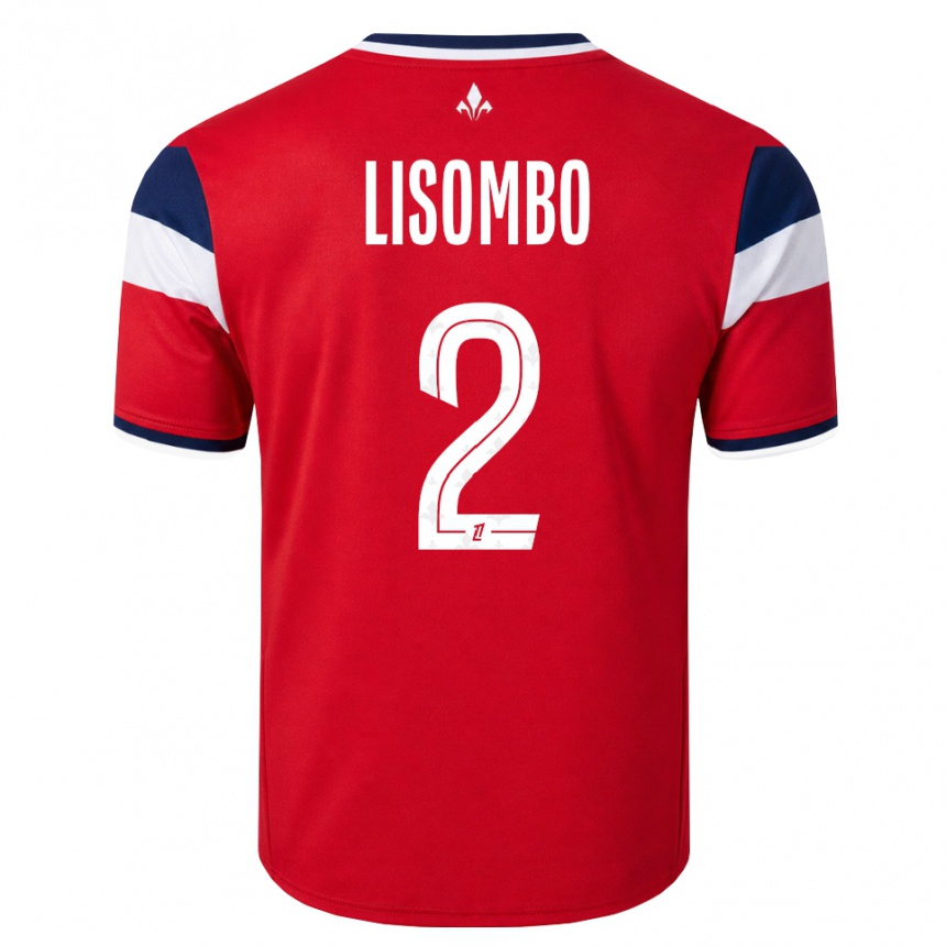 נשים כדורגל Lougy Lisombo #2 אדום לבן כחול מלכותי ג'רזי ביתית 2026/27