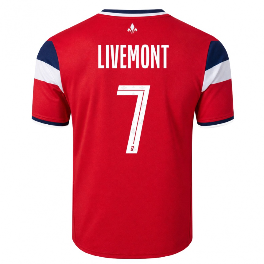 נשים כדורגל Antoine Livemont #7 אדום לבן כחול מלכותי ג'רזי ביתית 2026/27