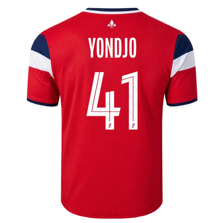 נשים כדורגל Angel Yondjo #41 אדום לבן כחול מלכותי ג'רזי ביתית 2026/27