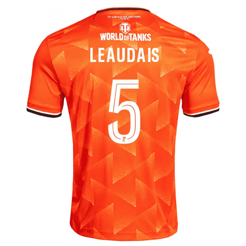 נשים כדורגל Lucas Leaudais #5 כתום לבן שחור ג'רזי ביתית 2026/27