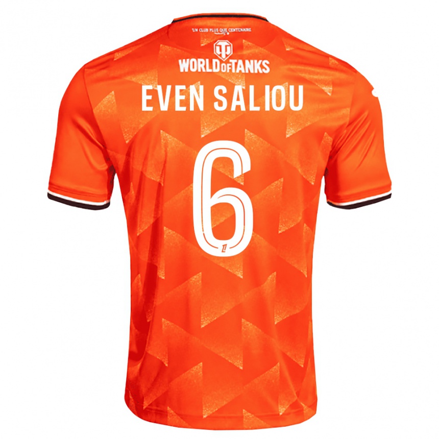נשים כדורגל Emy Even Saliou #6 כתום לבן שחור ג'רזי ביתית 2026/27