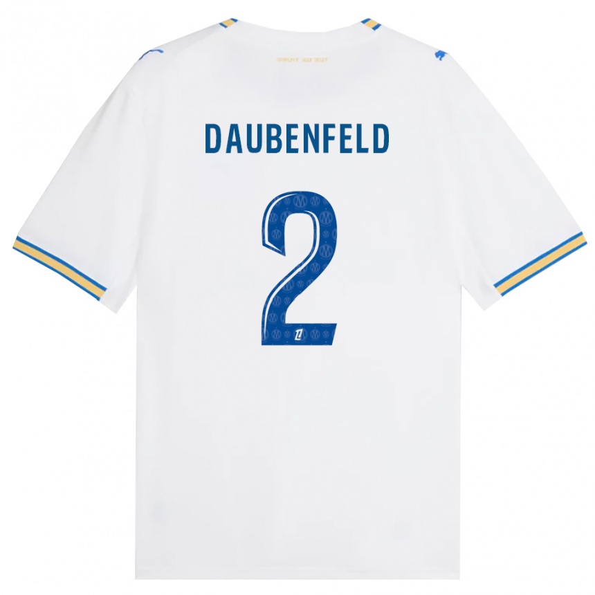 נשים כדורגל Lucas Daubenfeld #2 כחול דודג' לבן ג'רזי ביתית 2026/27