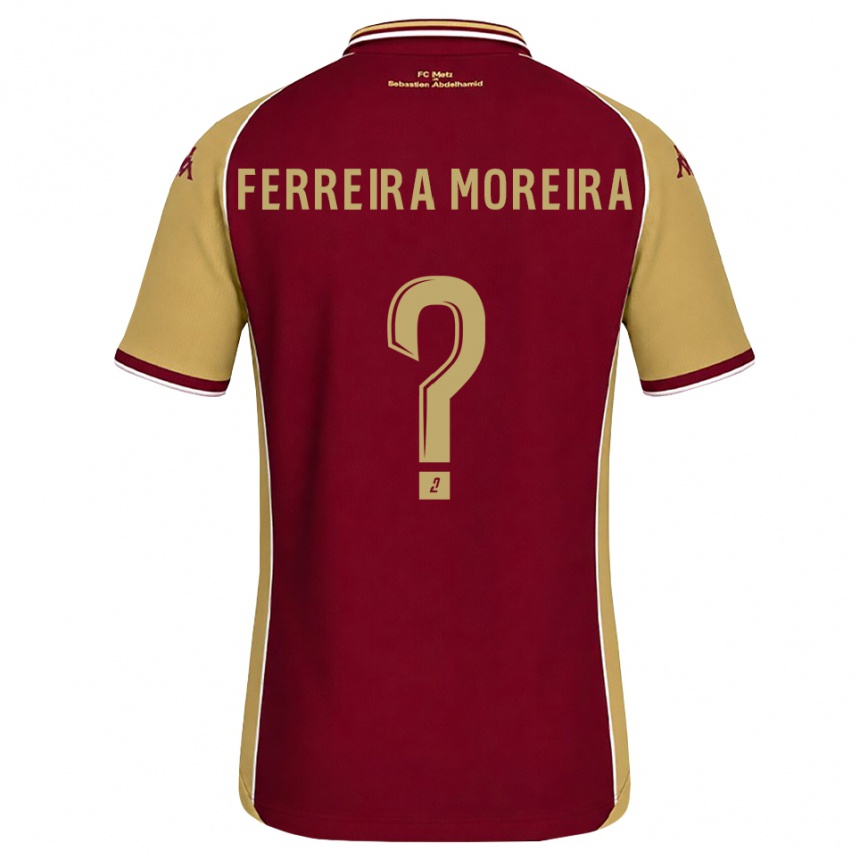 נשים כדורגל Ruben Ferreira Moreira #0 זהב אדום כהה ג'רזי ביתית 2026/27