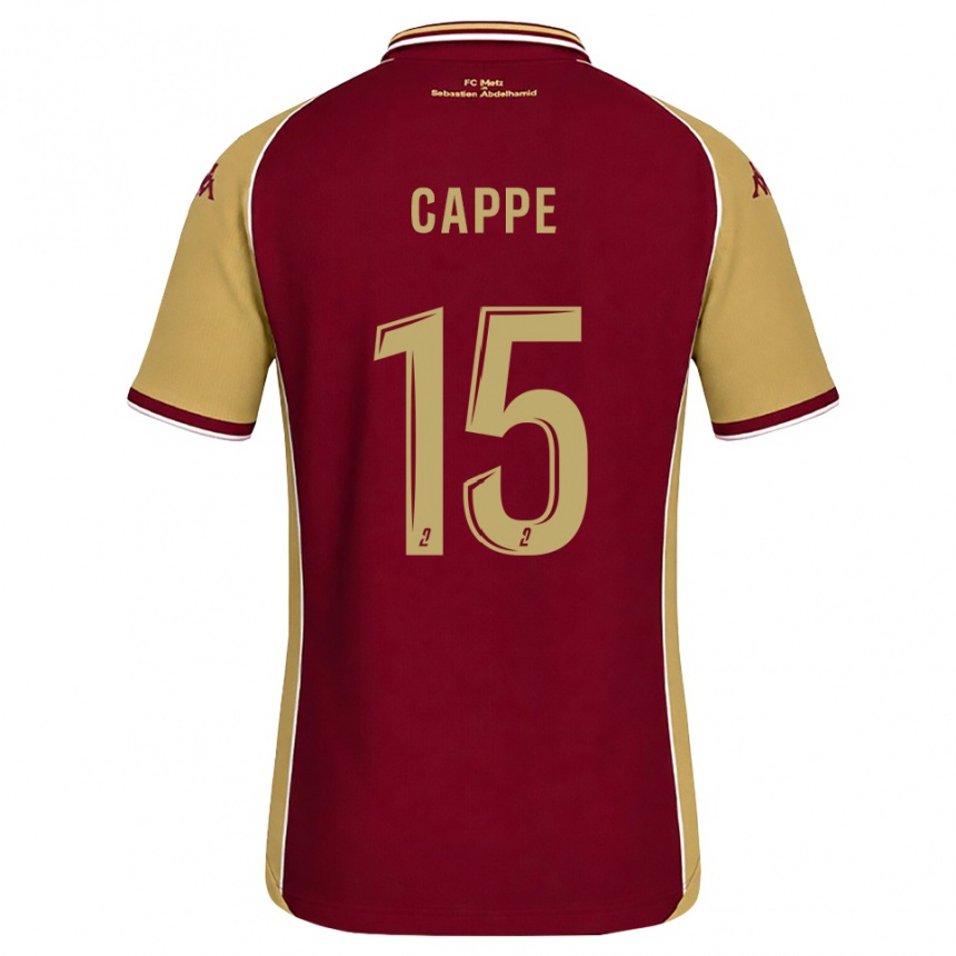 נשים כדורגל Djibril Cappe #15 זהב אדום כהה ג'רזי ביתית 2026/27
