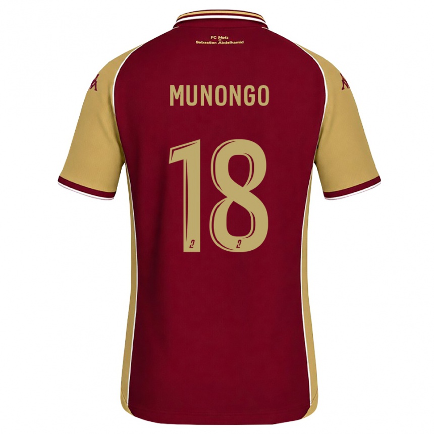 נשים כדורגל Believe Munongo #18 זהב אדום כהה ג'רזי ביתית 2026/27