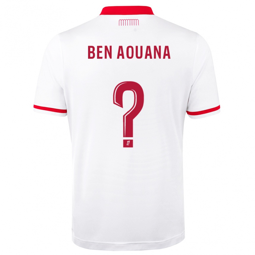 נשים כדורגל Adam Ben Aouana #0 אדום לבן ג'רזי ביתית 2026/27 נשים כדורגל Adam Ben Aouana #0 אדום לבן ג'רזי ביתית 2026/27