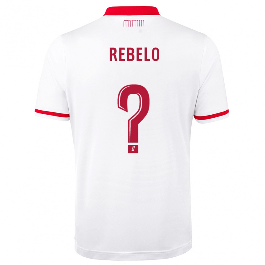 נשים כדורגל Tiago Rebelo #0 אדום לבן ג'רזי ביתית 2026/27 נשים כדורגל Tiago Rebelo #0 אדום לבן ג'רזי ביתית 2026/27
