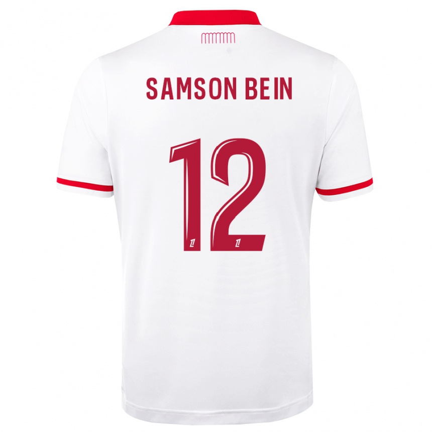 נשים כדורגל Sirak Samson Bein #12 אדום לבן ג'רזי ביתית 2026/27