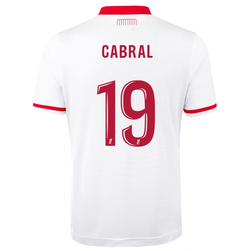 נשים כדורגל Pape Cabral #19 אדום לבן ג'רזי ביתית 2026/27 נשים כדורגל Pape Cabral #19 אדום לבן ג'רזי ביתית 2026/27