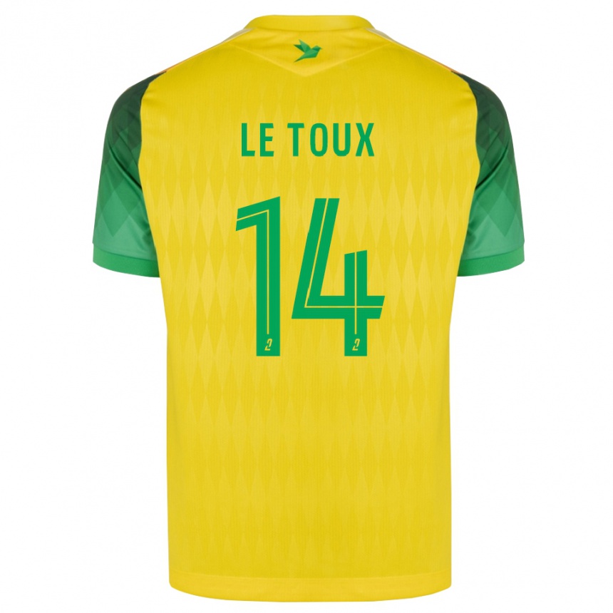 נשים כדורגל Many Le Toux #14 ירוק צהוב אדום ג'רזי ביתית 2026/27