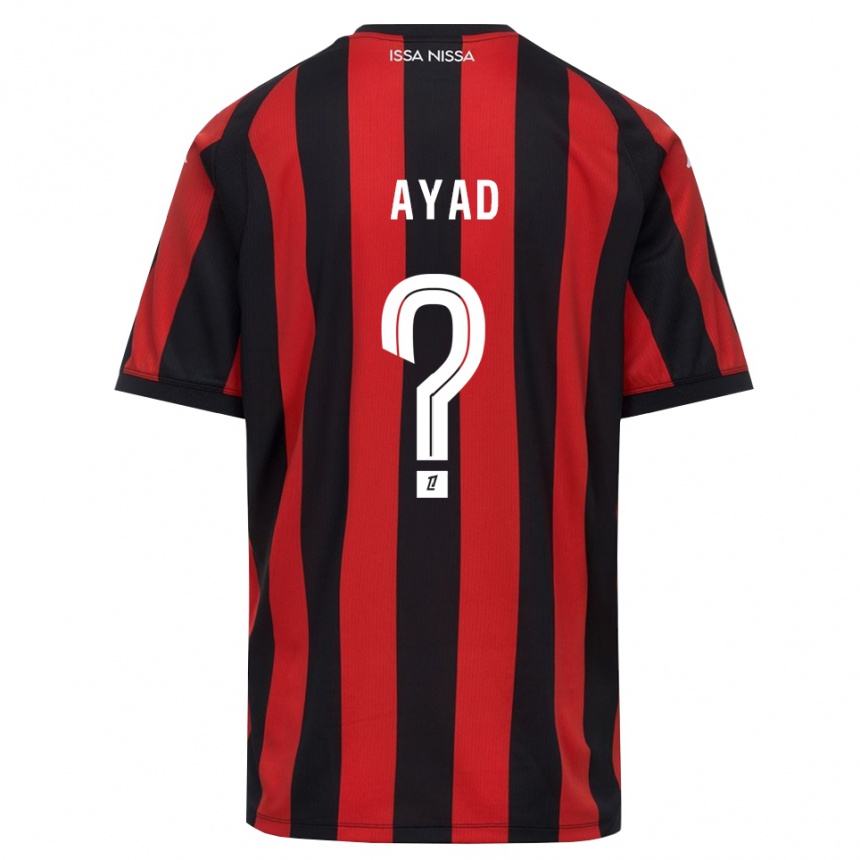 נשים כדורגל Houdayfa Ayad #0 אדום שחור לבן ג'רזי ביתית 2026/27