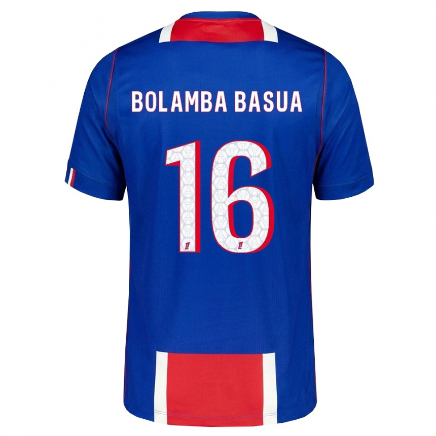 נשים כדורגל Kévin Bolamba Basua #16 אדום לבן כחול ג'רזי ביתית 2026/27