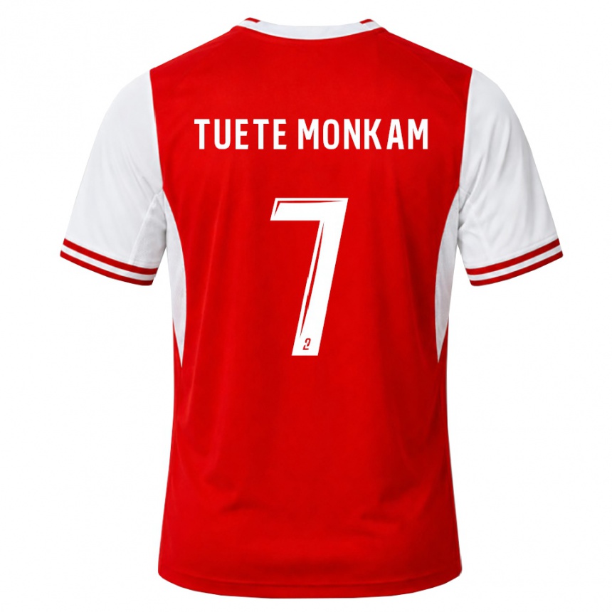 נשים כדורגל Malcolm Tuete Monkam #7 אדום לבן ג'רזי ביתית 2026/27